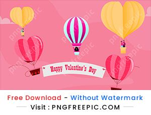 Love parashute decoration valentines day abstract design
