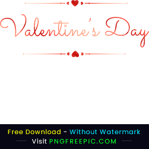 Happy valentine day stylish text design png image