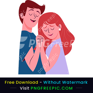 Valentine day celebrate cute couple clipart png image