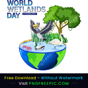 World wetlands day logo design vector png image