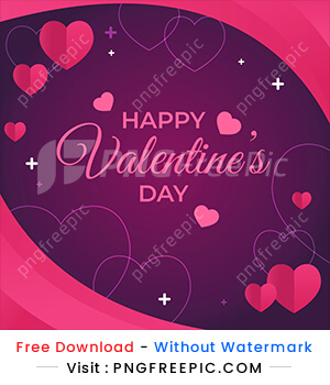 Valentines day beautibul love shape illustration abstract design