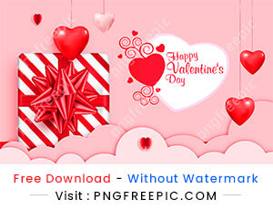 Valentine day gifts for girlfriend realistic vector design