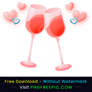 Valentine day dating vine glass vector image png