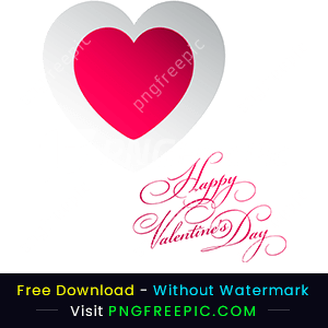 Happy valentine heart frame text png image