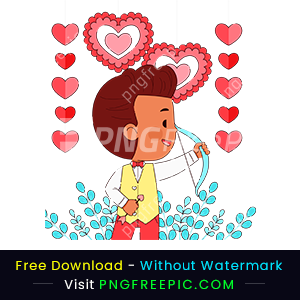 Happy valentine day love boy clipart png image