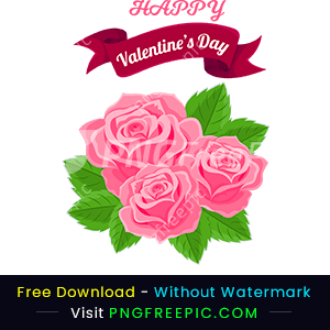 Happy valentines day rose clipart png