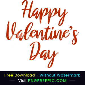 Creative text design for happy valentine's day png