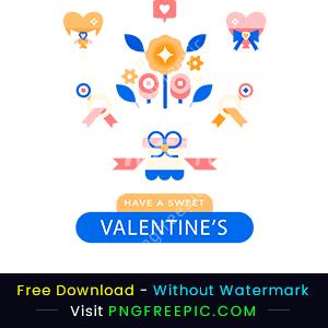 Have a sweet valentine day illustration vector png