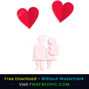 Valentine day cute couple love ride png image