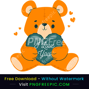 Happy valentine day cute teddy bear clipart png