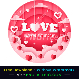 Abstract happy valentine day vector shape png