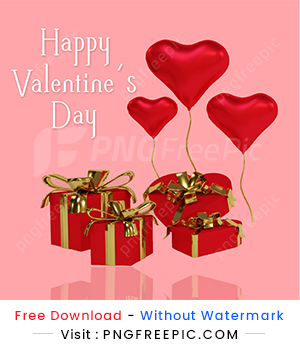 Happy valentine day love gift box abstract decoration design