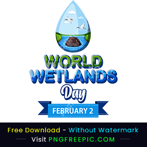 World wetlands day water drop design png image