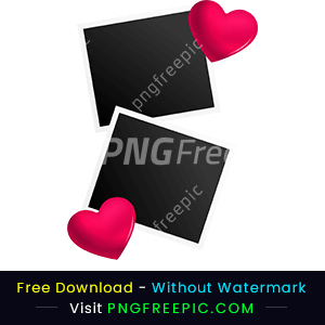 Valentines day love photo frames vector png design