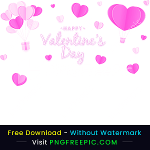 Happy valentine day love parachute png image