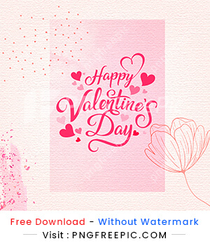 Happy valentines day beautiful text decoration abstract design