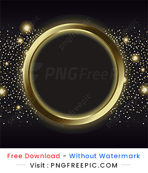 Black background circle frame poster abstract design image