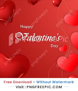 Happy valentine day red color beautiful love abstract design
