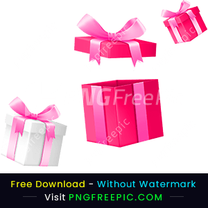 Vector open gift box valentine day png image