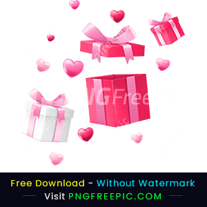 Happy valentine day gift for girlfriend vector png