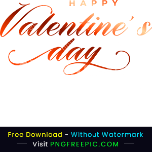 Happy valentines day text png vector design image