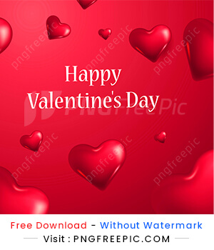 Happy valentine day abstract love shape clipart design