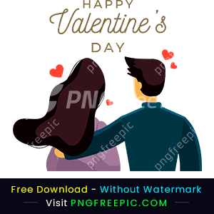 Happy valentines day couple loving clipart png