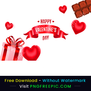Happy valentine day chocolate gift vector png image