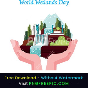 World wetlands day vector mountain png image