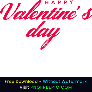 Happy valentine day text design png image