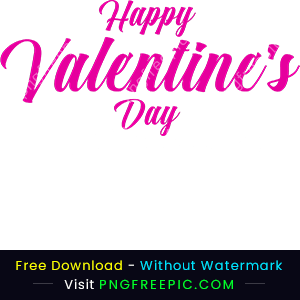 Happy valentine's day style text shape png design