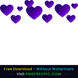 Happy valentine day purple loves decorations png