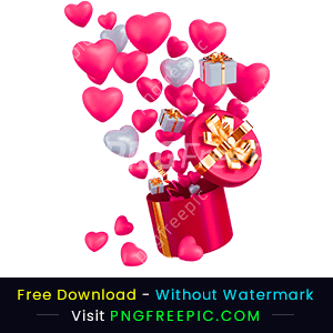 Valentine day love gift abstract vector png image