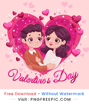 Happy valentines day beautiful couple vector design - Pngfreepic