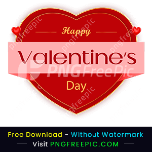 Valentines day vector heart golden border style png