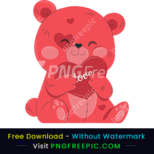 Happy valentine day cute teddy bear image png