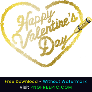 Happy valentine day text love shape png image