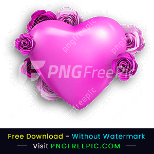 Happy valentine day png pink rose & love image