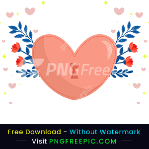 Valentine day png keyhole in love shape image