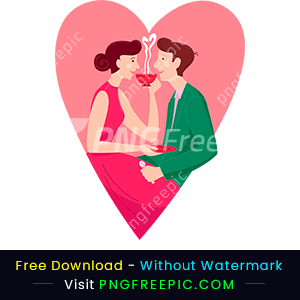 Happy valentine day celebration cute couple clipart love png