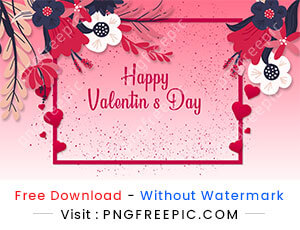 Valentine day love shape flowers decoration illustration design