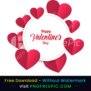 Happy valentine day hearts greetings decorative png
