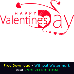 Happy valentine's day style text png design