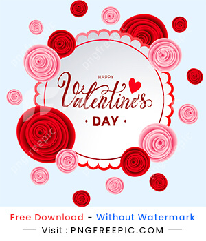 Happy valentines day rose vector design banner image