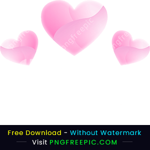 Abstract hand drawn pink love valentine day png