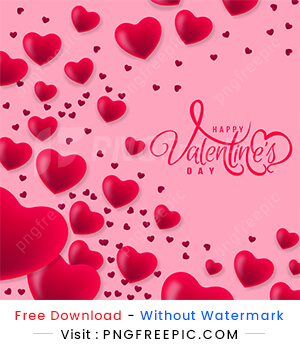 Happy valentines day love shape decoration abstract design