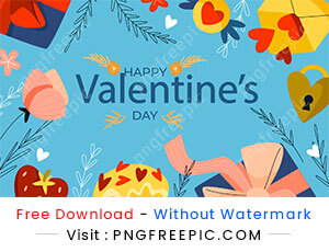 vector flat background for valentine day celebration image