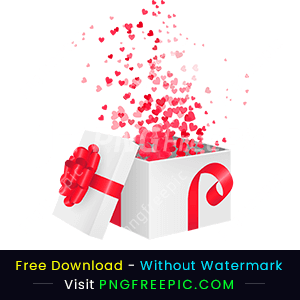 Heart gift love happy valentine day png image