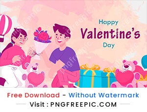 Love wish girl friend decoration valentines day illustration design