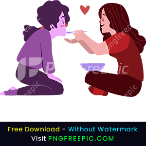 Happy valentine's day best couple clipart png
